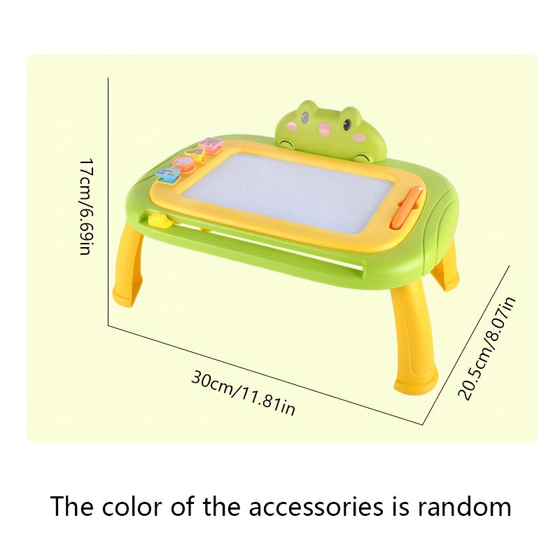 Kids Erasable Drawing Board with Storage Pink & Green
