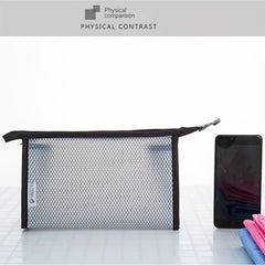 Portable PVC Mesh Toiletry Bag Waterproof Cosmetic Pouch