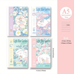 Cartoon Notebook 4 Books A5 36 Sheets Tearable Pages