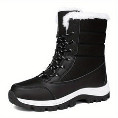 Women's Faux Fur Lined Snow Boots Warm Winter Outdoor Hiking Boots