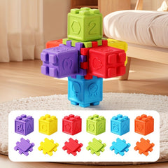 12pcs Flexible Building Block Set Educational Toy for Infants and Toddlers