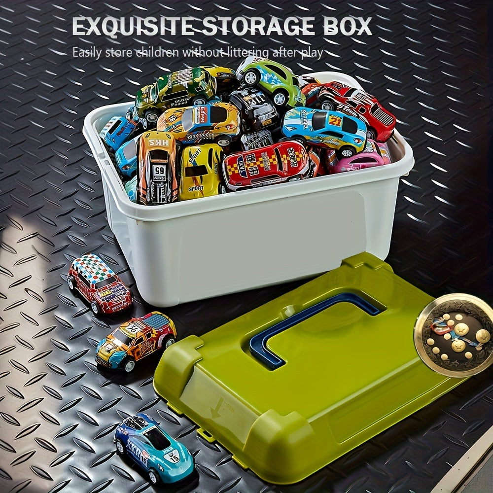 50 Pull Back Toy Cars with Storage Box - Christmas Halloween Thanksgiving Random