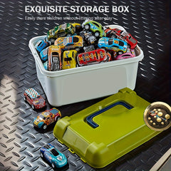 50 Pull Back Toy Cars with Storage Box - Christmas Halloween Thanksgiving Random