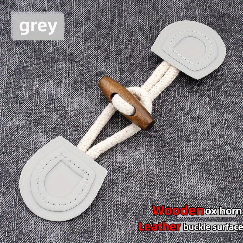 5 Sets Cow Horn Buttons Woolen Coat Windbreaker Sweater Buckle