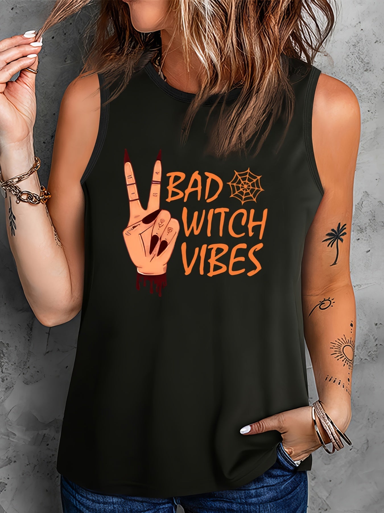 Plus Size Graphic Print Tank Top for Women