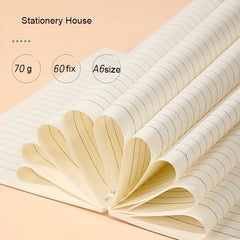 4 Packs LPA660 Zhenjian A6 Blank Paper Notebook - 60 Sheets