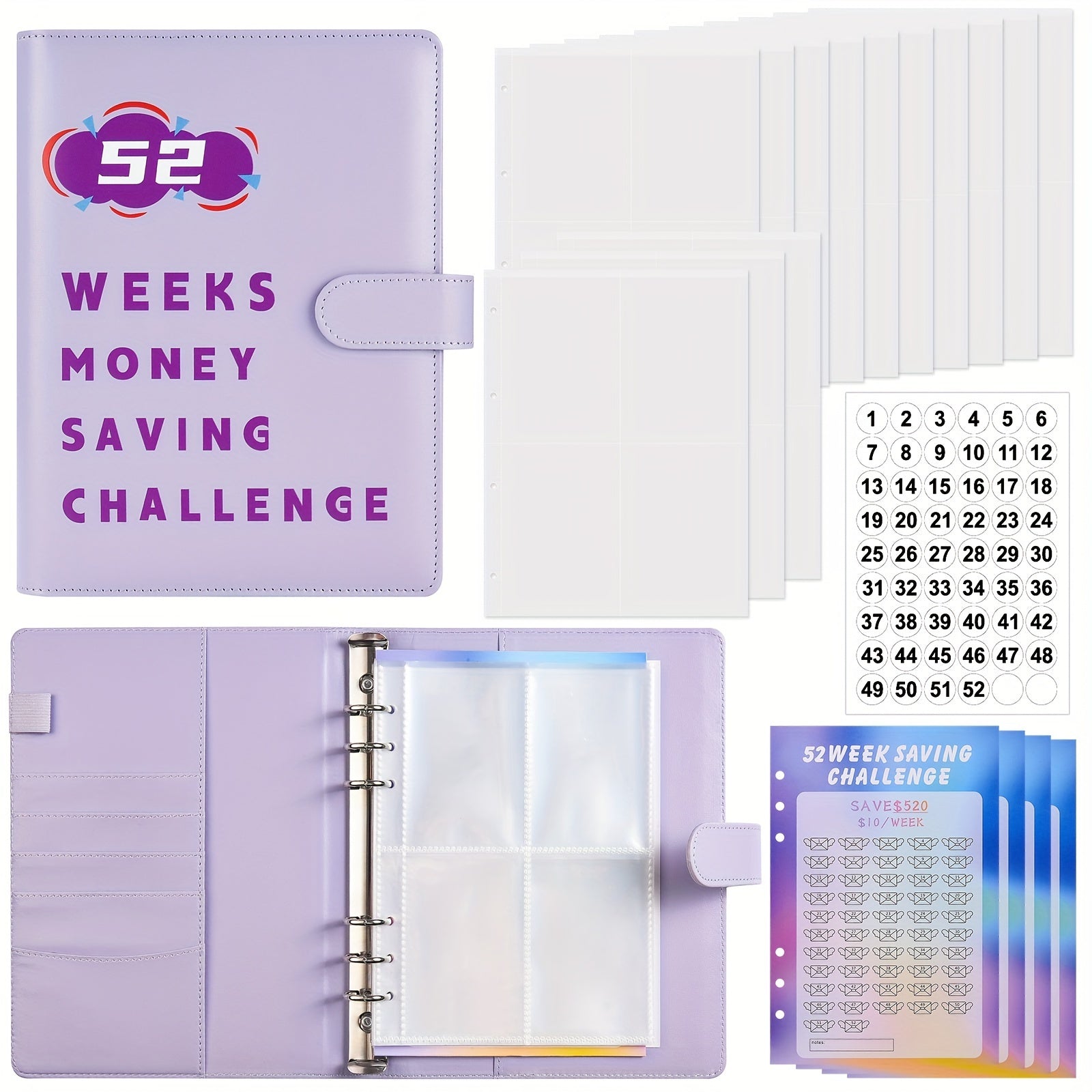 52 Week Money Saving Challenge Binder Budget Binder