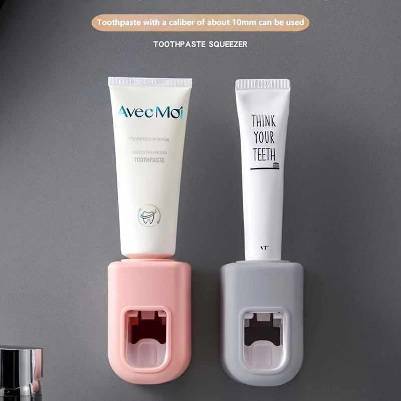 Toothpaste Dispenser Wall Mount Punch-Free Toothpaste Rack