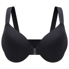 Solid Comfort Bra Plus Size Front Closure Wide Strap Bralette