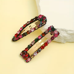 Colorful Rhinestone Hair Clip Metal Hair Clip For Women Girls Hair Clip