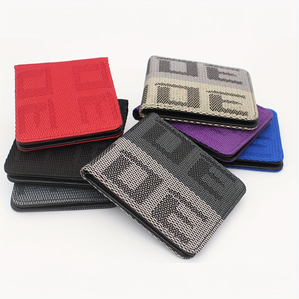 JDM Racing Car Fabric Short Wallet Canvas Wallet