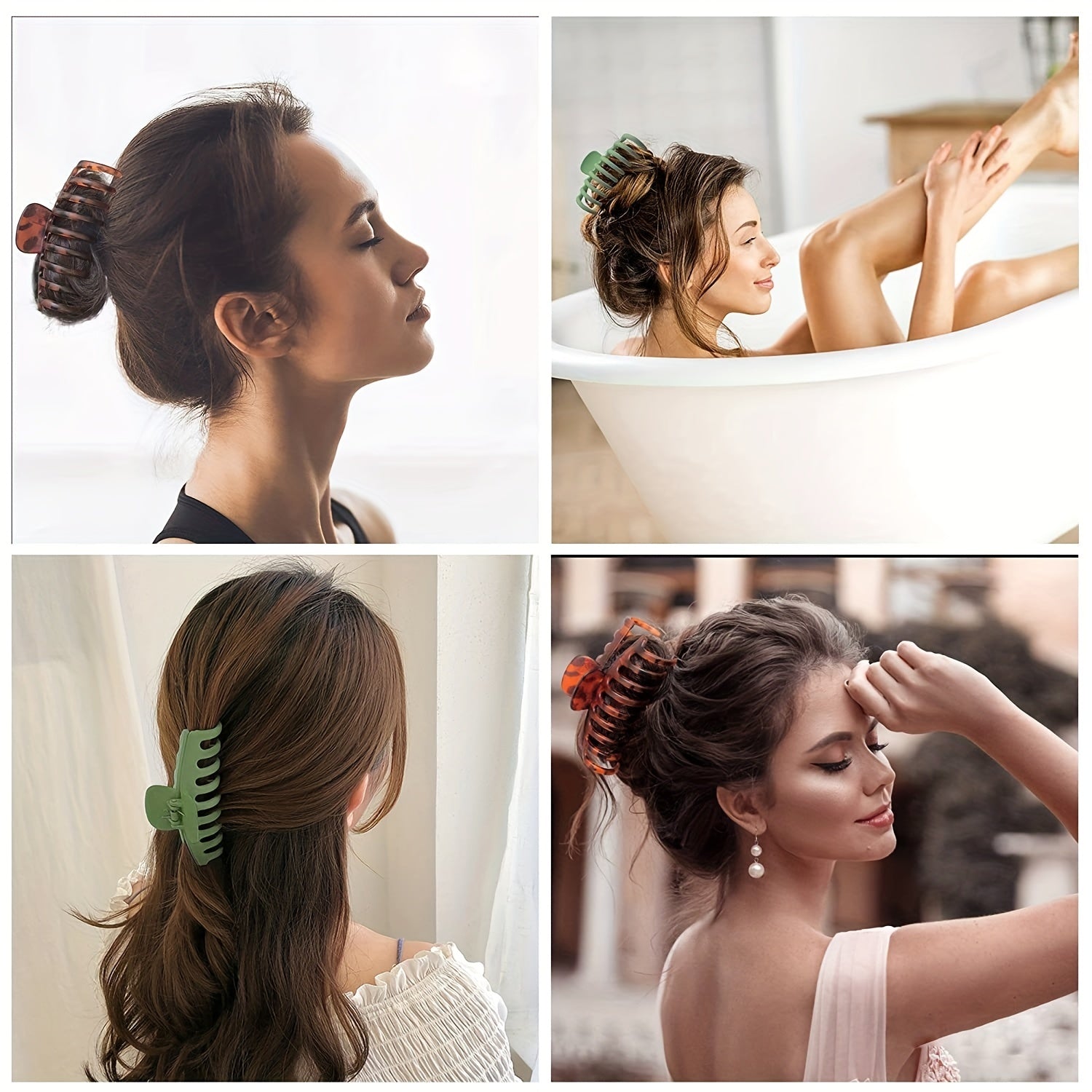 Matte Hair Claw Clips for All Hair Types