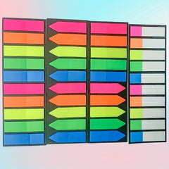 4pcs Arrow Head Transparent Index Sticky Note 10 Kinds Per 200 Labels