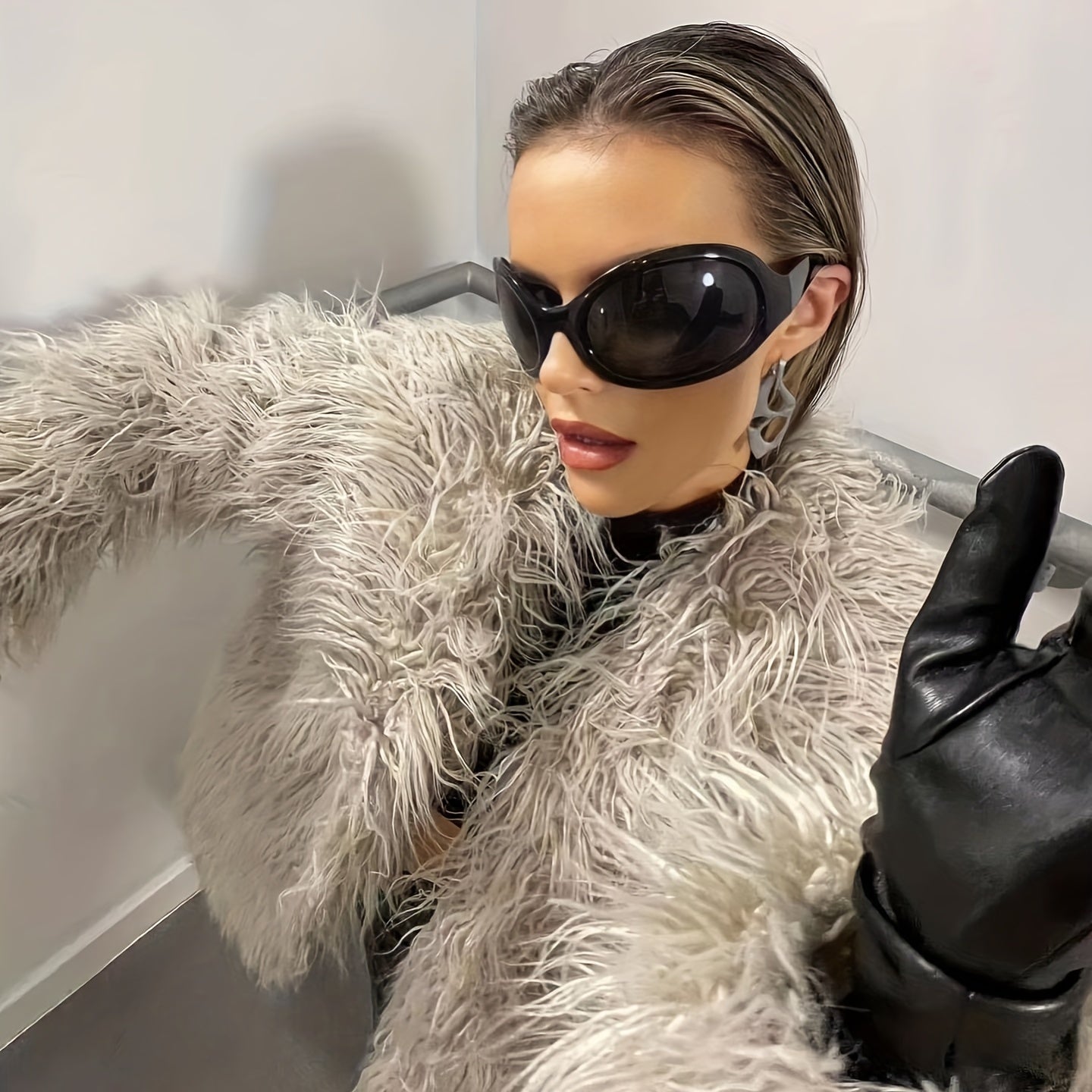 Y2K Oversized Wrap Around Sunglasses UV400