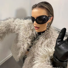 Y2K Oversized Wrap Around Sunglasses UV400