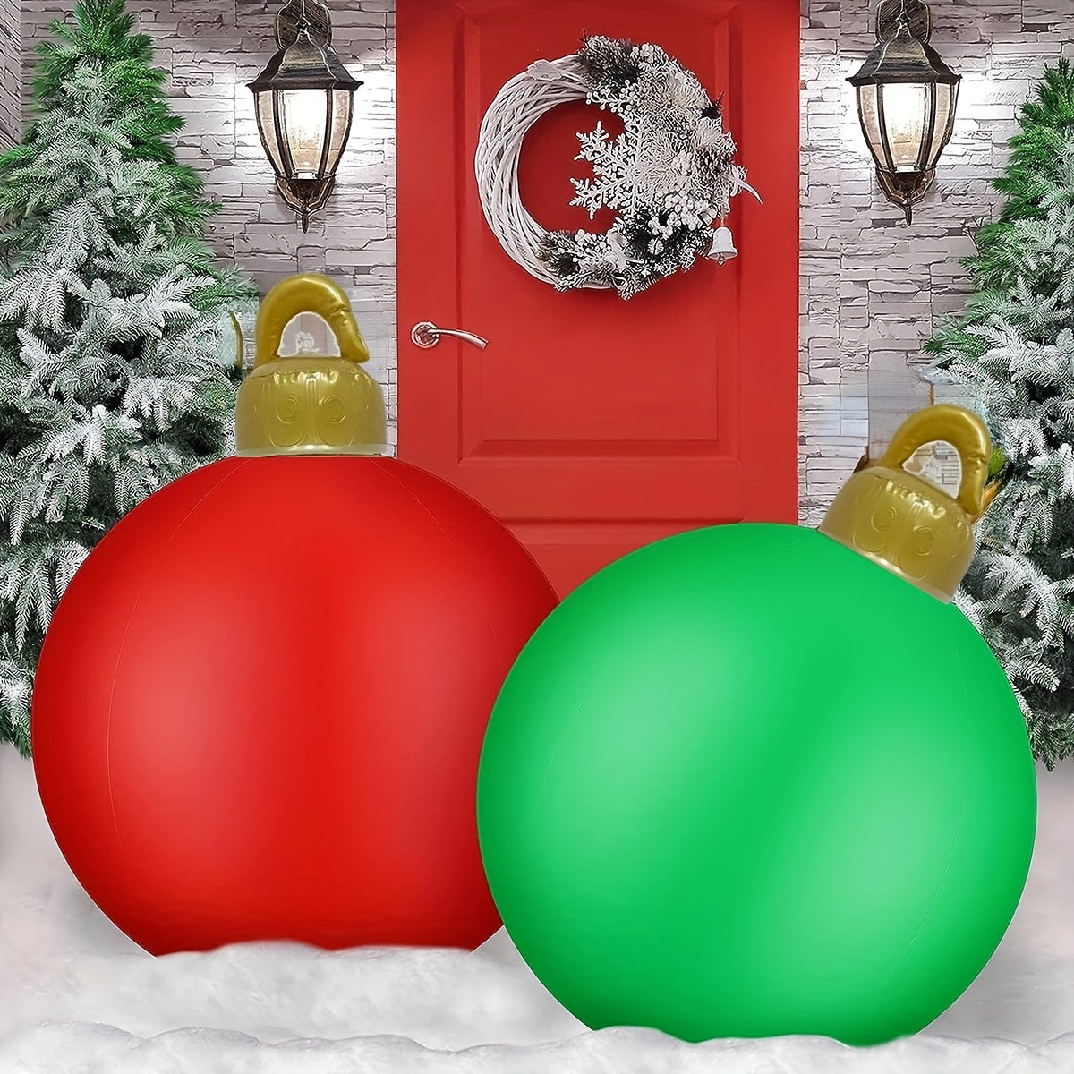 60 96 Cm Giant Inflatable Christmas Ball Decorations Outdoor