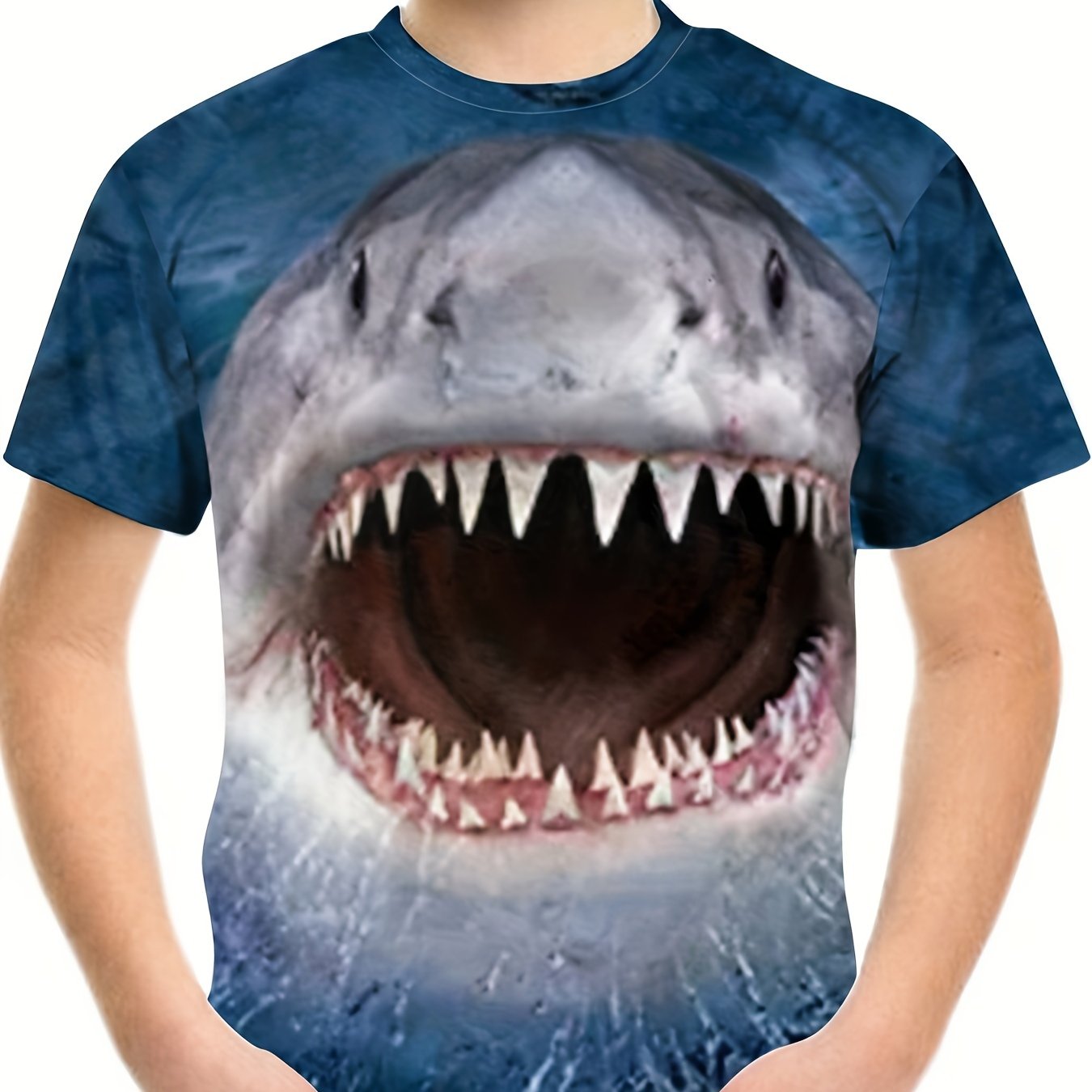 Shark 3D Print Boys T shirt Kids Casual Summer Clothes