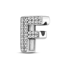 Letter LOVE Zircon Charm Bead Pendant for DIY Bracelet Ladies Jewelry Gift