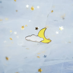 Girls Sun Moon Cloud Pattern Brooch