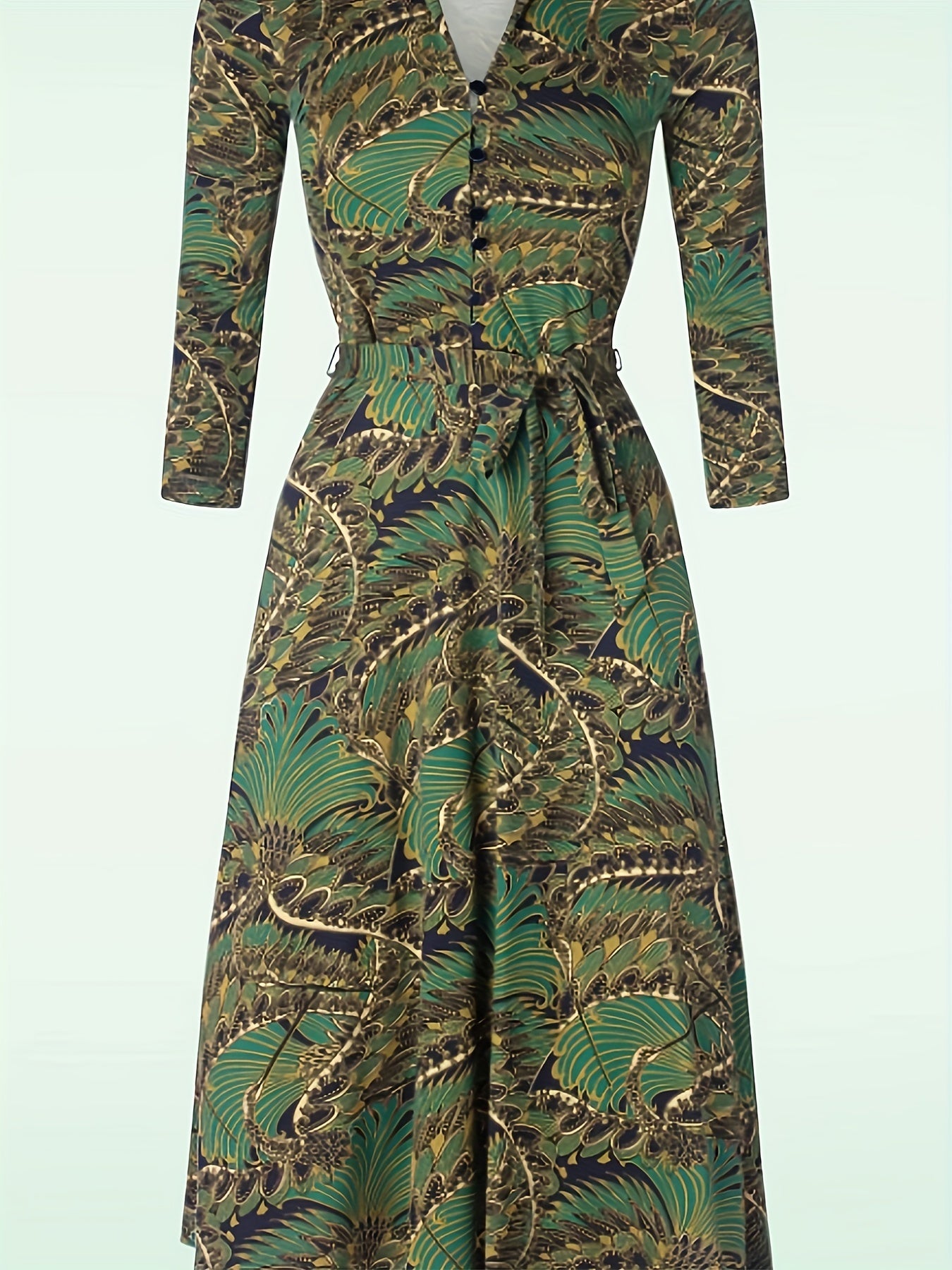  Retro Dress Women's Plus Allover Print