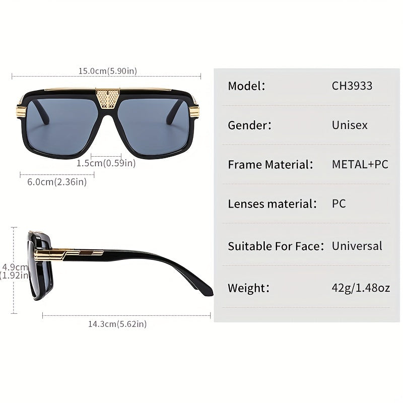 Men's Modern Square Cycling Sunglasses Fashion Retro Style PC Glasses