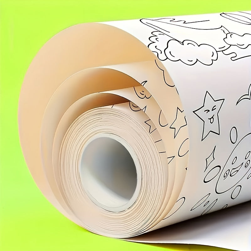 Creative Drawing Roll for Kids - 3 Sizes of Paper, Underwater World Theme