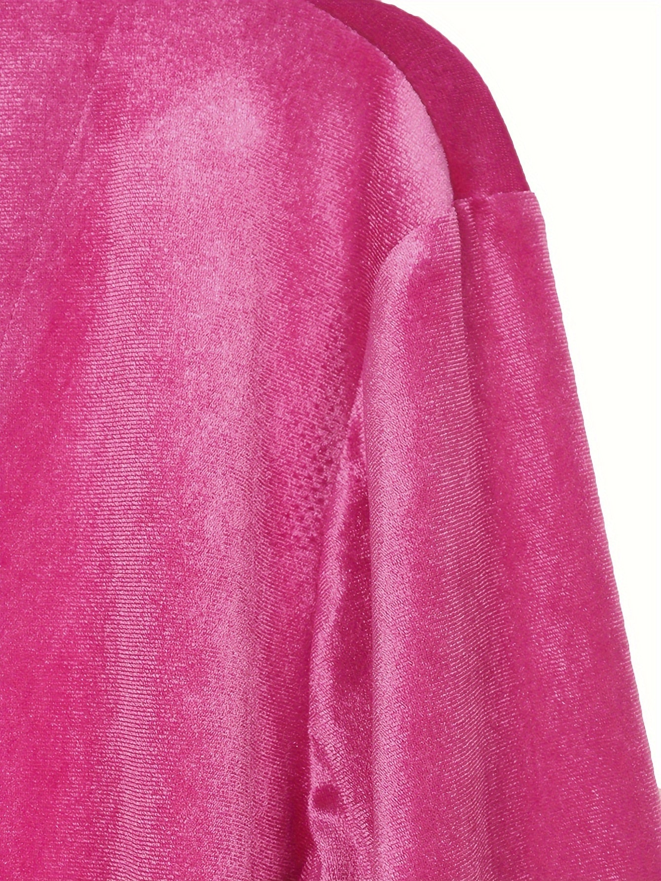 Women's Plus Velvet Long Sleeve Crop Blazer