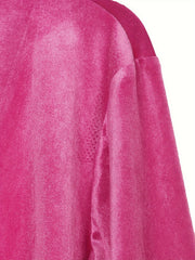 Women's Plus Velvet Long Sleeve Crop Blazer