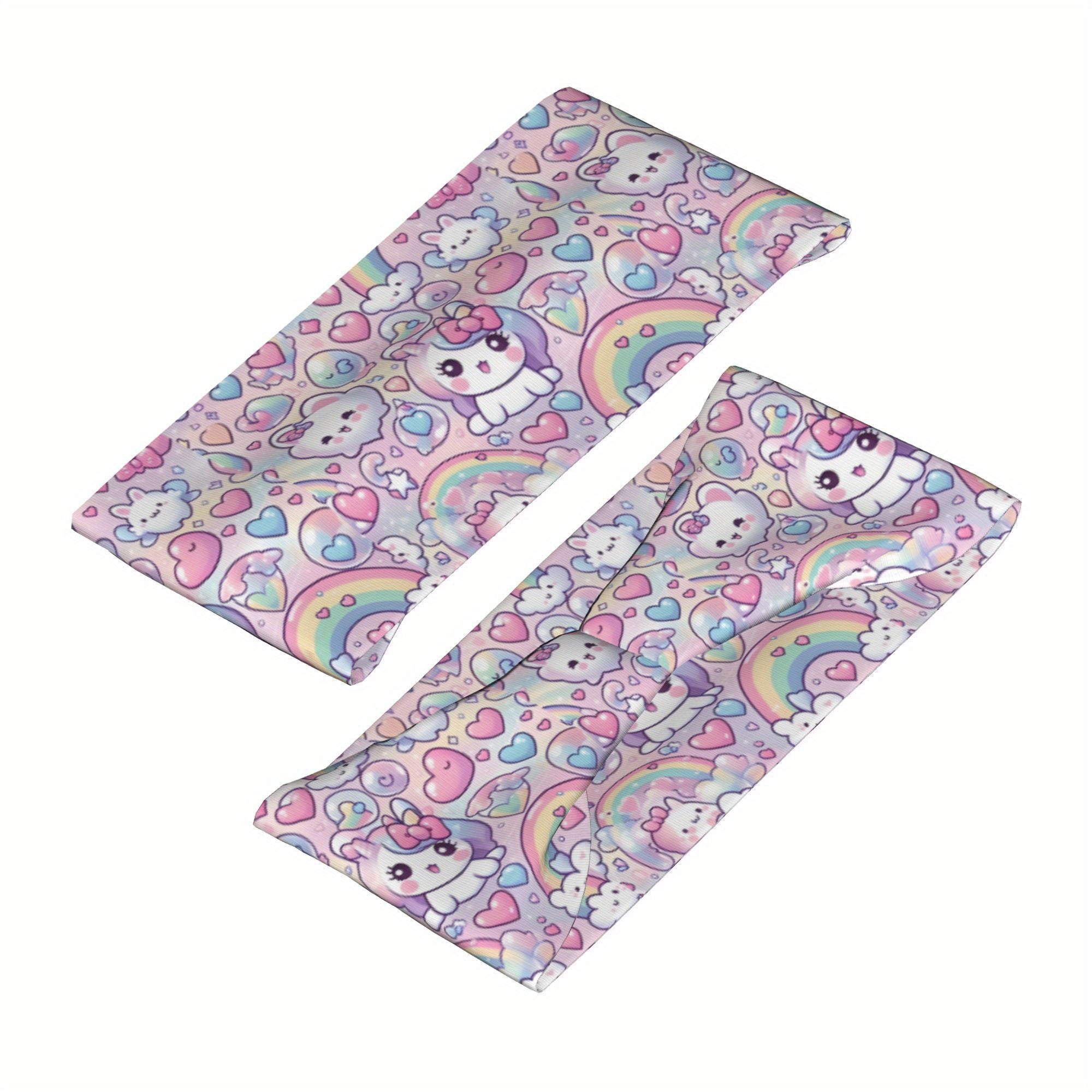 Rainbow Cartoon Character Sports Headband Sweat Wicking Stretchy & Breathable