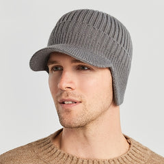 Men's Thickened Wool Winter Hat Ear Protection Knitted Hat