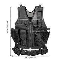 3pcs Outdoor Training Clothes Set with Vest, Gloves, and Hood