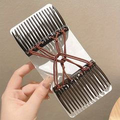 Elastic Double Side Hair Comb Hairdressing Ladies Hair Side Comb Beaded