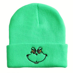 Embroidered Ski Knit Cap Beanie Hat Keep Warm Men Women