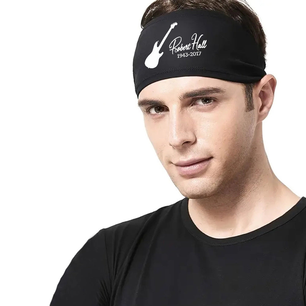 Musical Tribute Sports Headbands for Men Breathable Mesh Reused & Washed