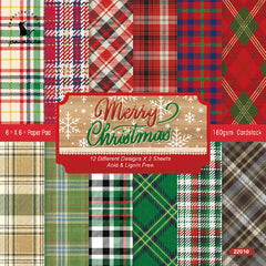 Festive Plaid Pattern Paper for DIY Crafts