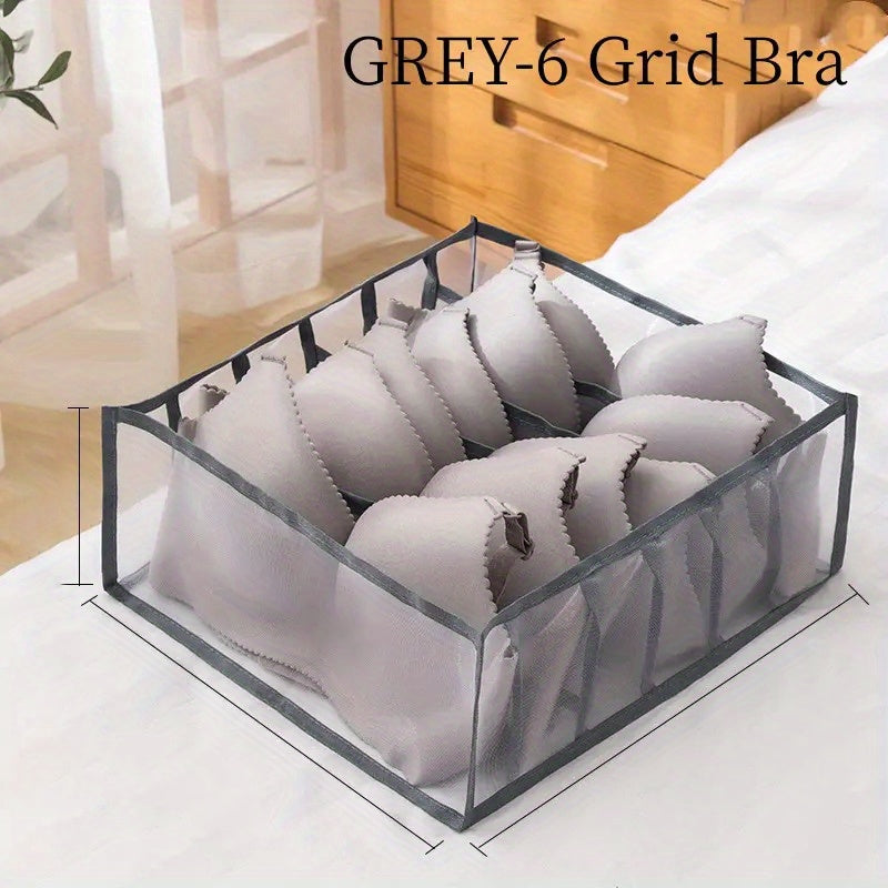 Grid Storage Box for Underwear, Socks, and Bras - Home and Bedroom Organizer