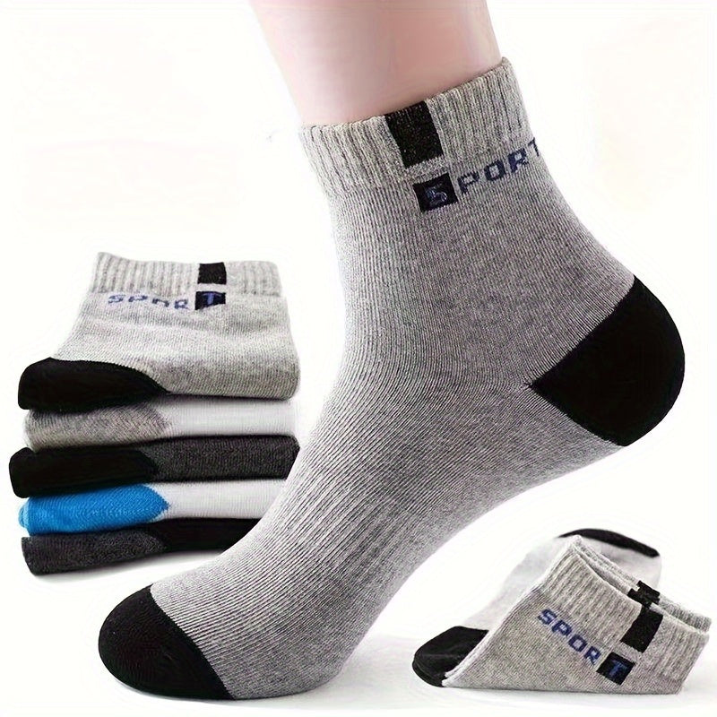 10 Pairs Men's Moisture-Wicking Short Sports Crew Socks