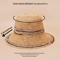 Women's Straw Sun Hat for Summer Beach Travel