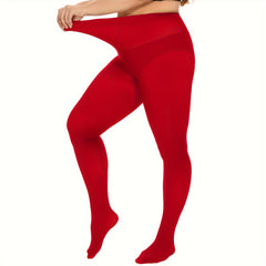  Tummy Control High Waisted Tights Solid Footed Pantyhose