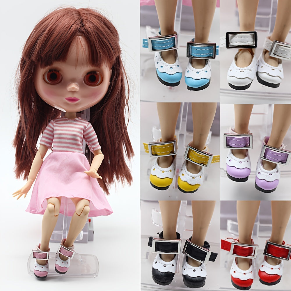 Small Leather Shoes for Blythe BJD 30cm Jointed Dolls