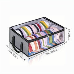 Portable Hats Storage Box With Window & Handles Large Capacity Bag