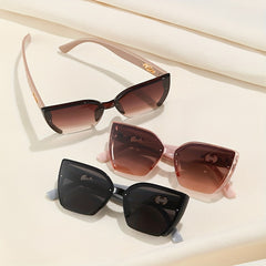 Cat Eye Sunglasses For Women Men Semi Rimless UV400 Sun Shades Glasses