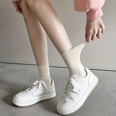 8 Pairs Solid Socks Women's Stockings & Hosiery