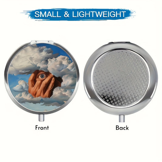 Cloud Eye Covering Medicine Box 3 Grid Portable Decorative Storage