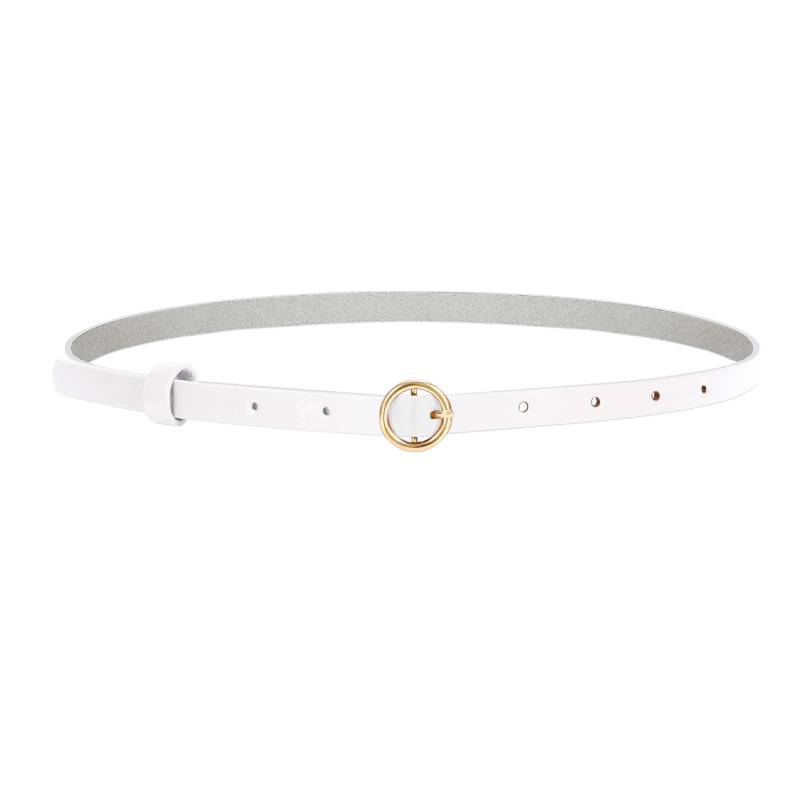 Women's O Ring Buckle Belt for Jeans Casual Formal PU Leather Belt