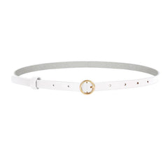 Women's O Ring Buckle Belt for Jeans Casual Formal PU Leather Belt