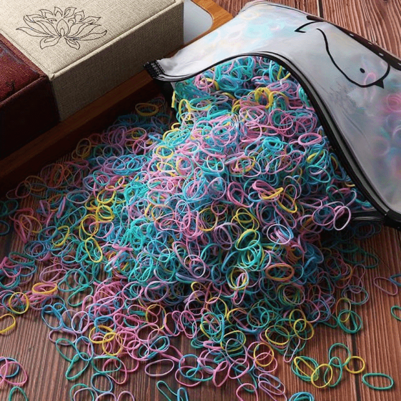 1000pcs Children's Rubber Bands Hair Tie Accessory
