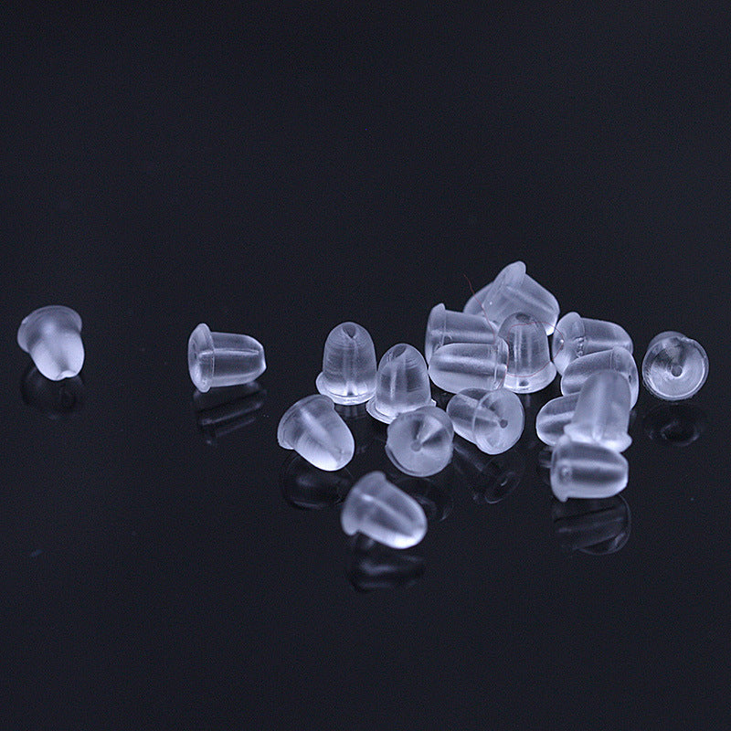 100pcs Invisible Plastic Earring Posts Clear Ear Hole Retainer