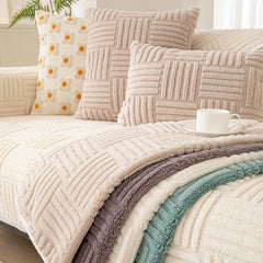 Plush Sofa Slipcover Non-Slip Furniture Protector