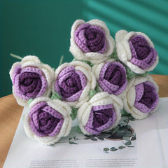Crochet Wool Eternal Flower Round Rose Handicrafts Unique Flower